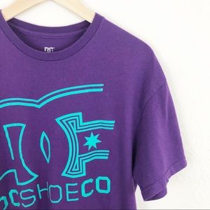 Men’s DC Shoe Co Bright Purple Teal Logo Tee